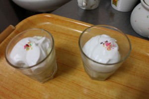 アスパラ豆乳ミニパフェ
