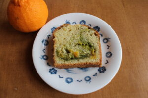 デコポンと緑茶のケーキ