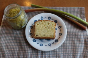 アスパラとルバーブのケーキ